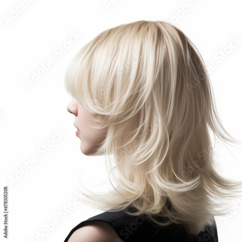 a woman with blonde hair