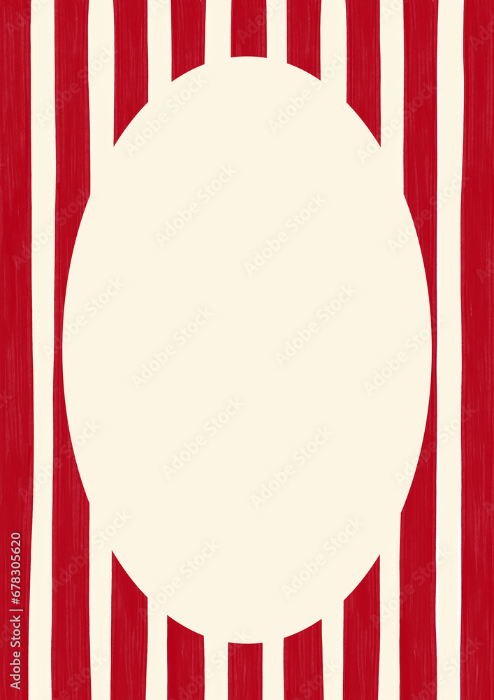 Fondo navideño para diseño de invitación, menú, tarjeta para eventos sociales. Plantilla en tendencia con rayas rojas y crema con espacio vacío para texto o imagen Fondo navideño para diseño de invitación, menú, tarjeta para eventos sociales. Plantilla en tendencia con rayas rojas y crema con espacio vacío para texto o imagen