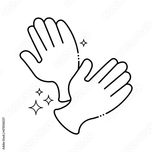 Isolated pair of kitchen gloves Clean icon Vector