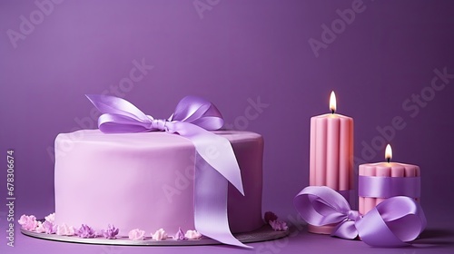  a close up of a cake on a plate with a candle and a candle holder with a candle in the middle and a candle in the middle of the cake.