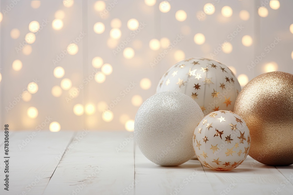 christmas background with baubles and snowflakes christmas background with baubles and snowflakes