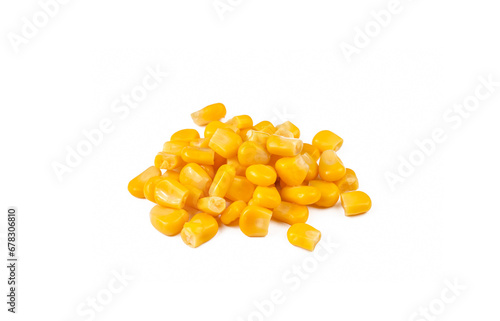 Heap of canned yellow sweet...