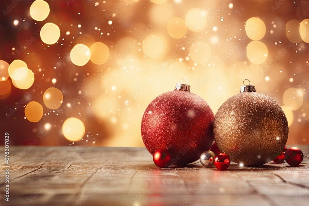 christmas background with baubles and snowflakes christmas background with baubles and snowflakes
