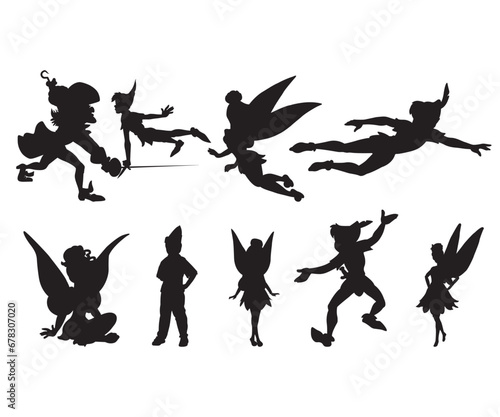 Peter Pan svg, Peter Pan Bundle, Peter Pan cut file, Peter Pan Silhouette, Peter Pan vector, Peter Pan vector clipart, Peter Pan cricut