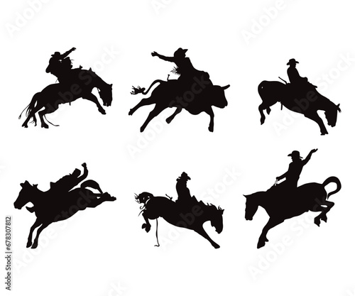 Bull riding, rodeo svg, Rodeo Cowboy, Western Rodeo Cowboy Horse