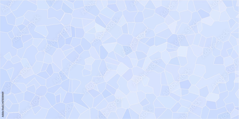 Light blue Broken quartz stained Glass Background with purple outlines. Voronoi diagram background. Seamless pattern vector Vintage background. Geometric Retro tiles pattern
Light blue Broken quartz stained Glass Background with purple outlines. Voronoi diagram background. Seamless pattern vector Vintage background. Geometric Retro tiles pattern