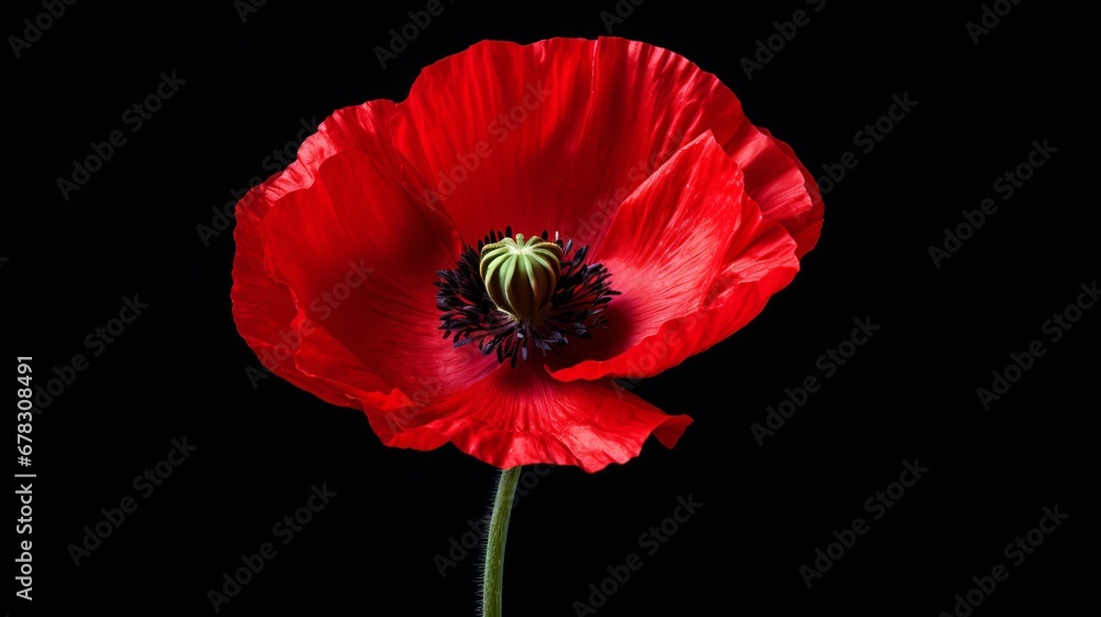 Obraz premium Poppy flowers in the studio. Concept of minimalism and elegance