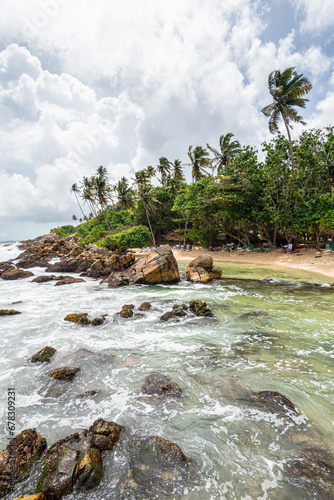 panoramic view of mirissa beach, sri lanka