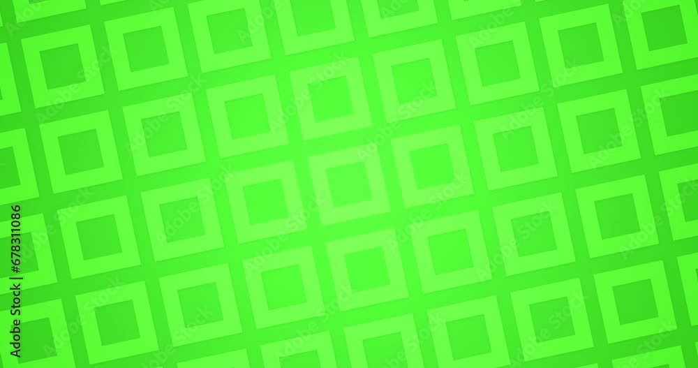 Abstract green color background of square rings aligned in a line where each lines are moving in opposite direction.Square outline pattern Seamless looped abstract motion graphics background. Abstract green color background of square rings aligned in a line where each lines are moving in opposite direction.Square outline pattern Seamless looped abstract motion graphics background.