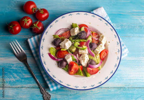 Greek salad with fresh vege...