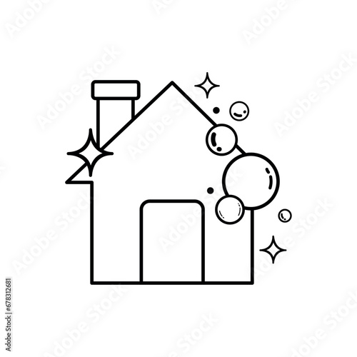 Isolated clean and shiny house building icon Vector