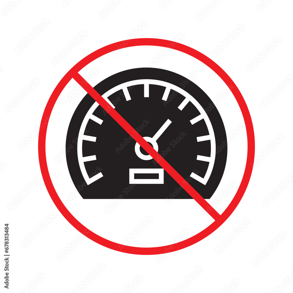 Forbidden Prohibited Warning, caution, attention, restriction label danger. Vector meter flat icon. Gauge vector icon. Do not use Speedometer measurement sign. Gauge symbol pictogram UX UI Forbidden Prohibited Warning, caution, attention, restriction label danger. Vector meter flat icon. Gauge vector icon. Do not use Speedometer measurement sign. Gauge symbol pictogram UX UI