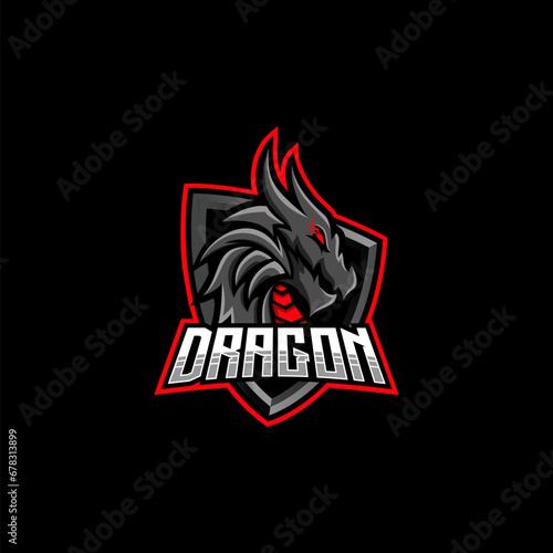 dragon mascot esport logo design gaming logo