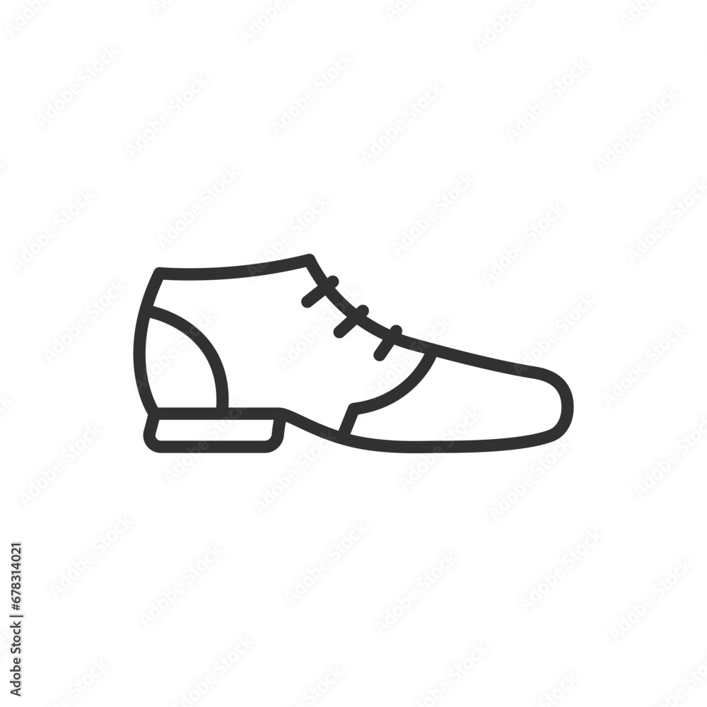 classic men's shoe, linear icon. Line with editable stroke classic men's shoe, linear icon. Line with editable stroke