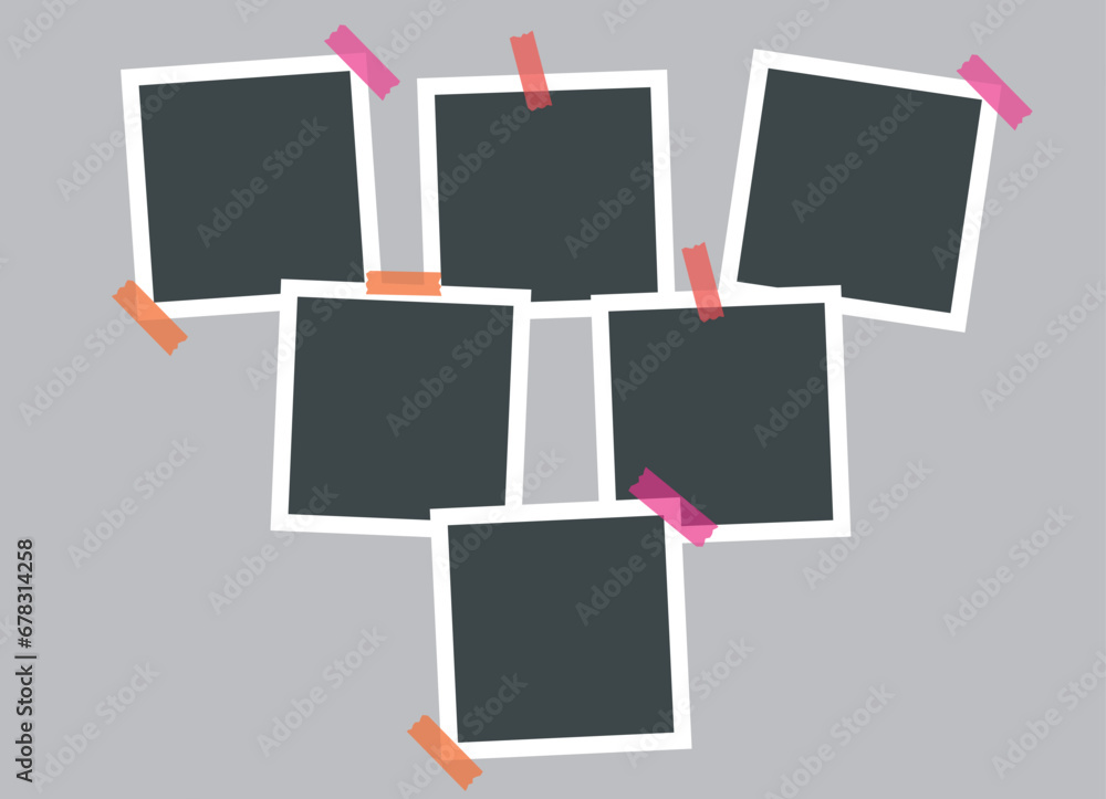 6 photo collage template. vector illustration, new collections 6 photo collage template. vector illustration, new collections