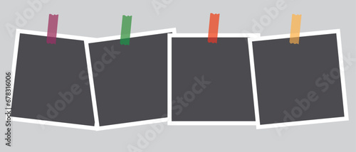 4 photo collage template. vector illustration, new collections
