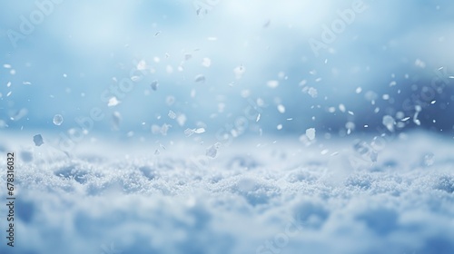 Realistic Photo of Snow Blurred Background  © Humam