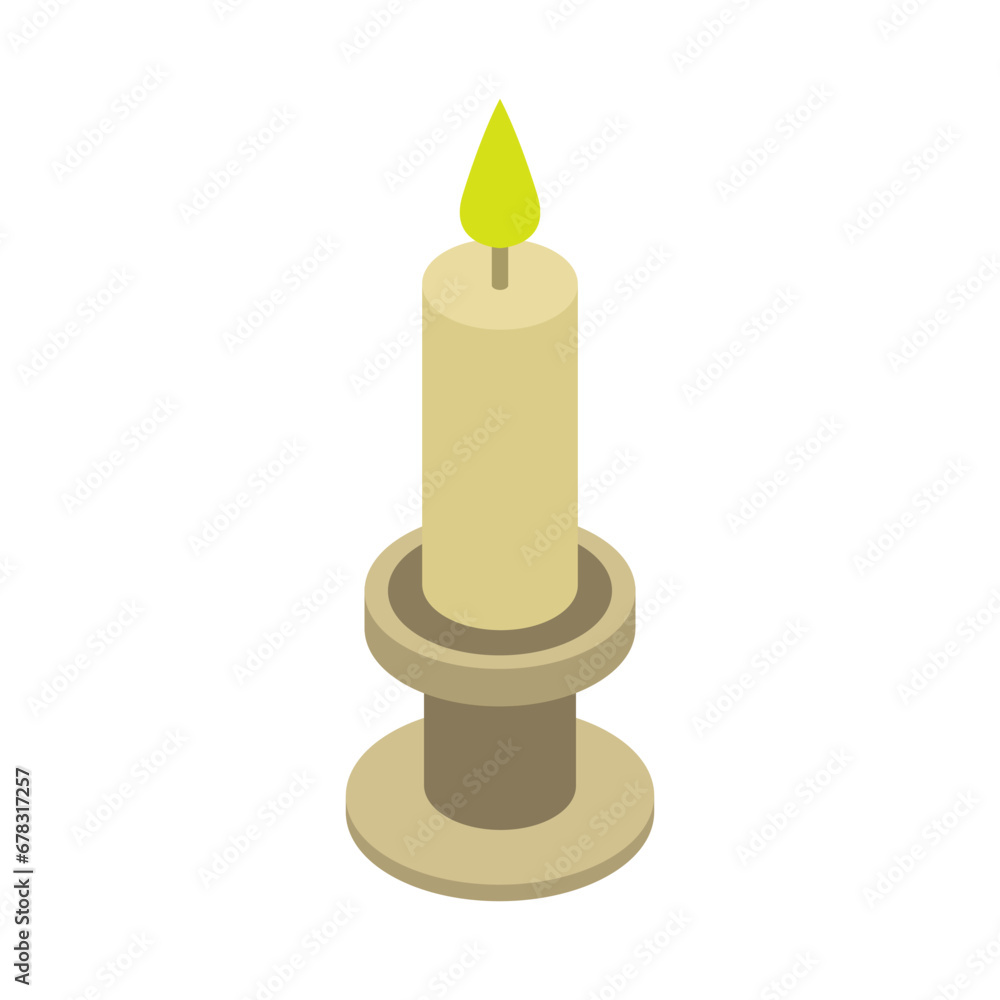 Isometric candle Isometric candle