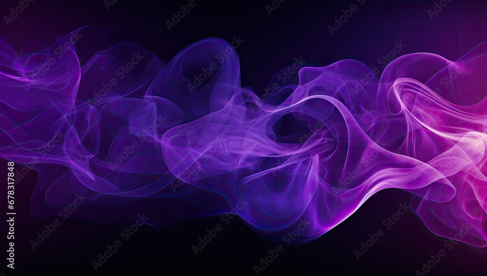purple smoke on a black background with a black background and a pink
