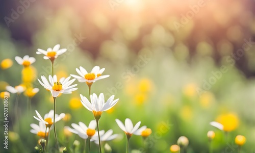 Spring flowers create a smooth background