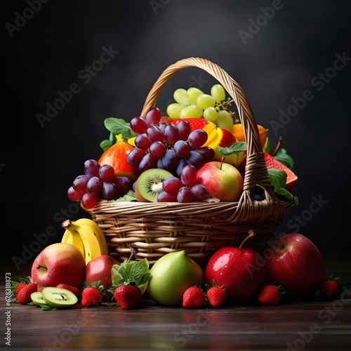 fruits in basket  fresh fruits