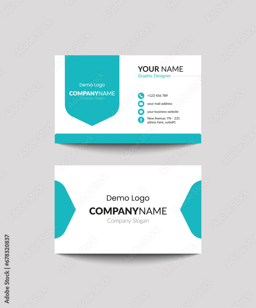 Vector modern creative and clean business card template design. Corporate identity visiting card vector