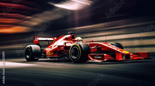 high speed photo of a formula one racing in cirtuit. beautiful Generative AI AIG32 © Summit Art Creations