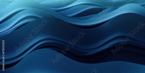 Abstract landscape with mountains in blue tones. Computer generated illustration.