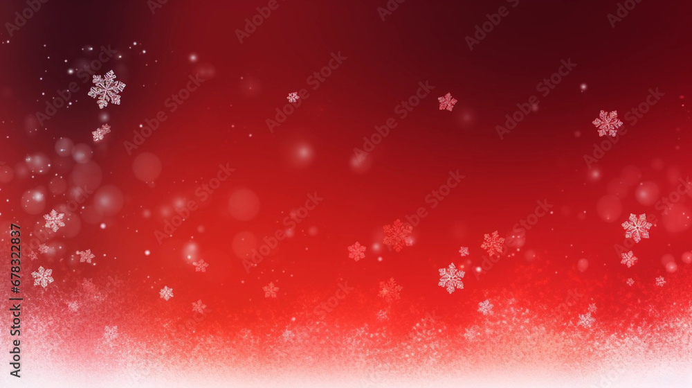 Christmas falling snow or snowflakes red background