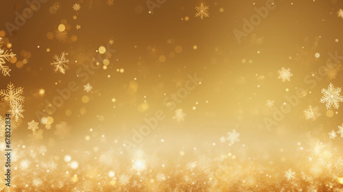 Christmas falling snow or snowflakes gold background © Sasikharn