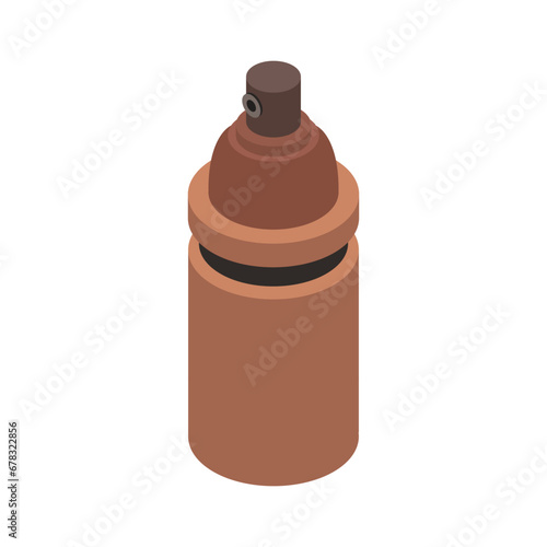 Paint spray bottle isometric