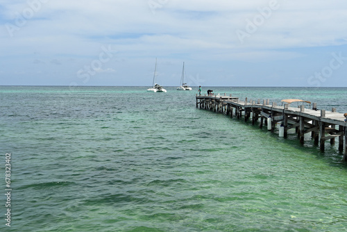 Fishing Pier in Ambergis Caye, Belize