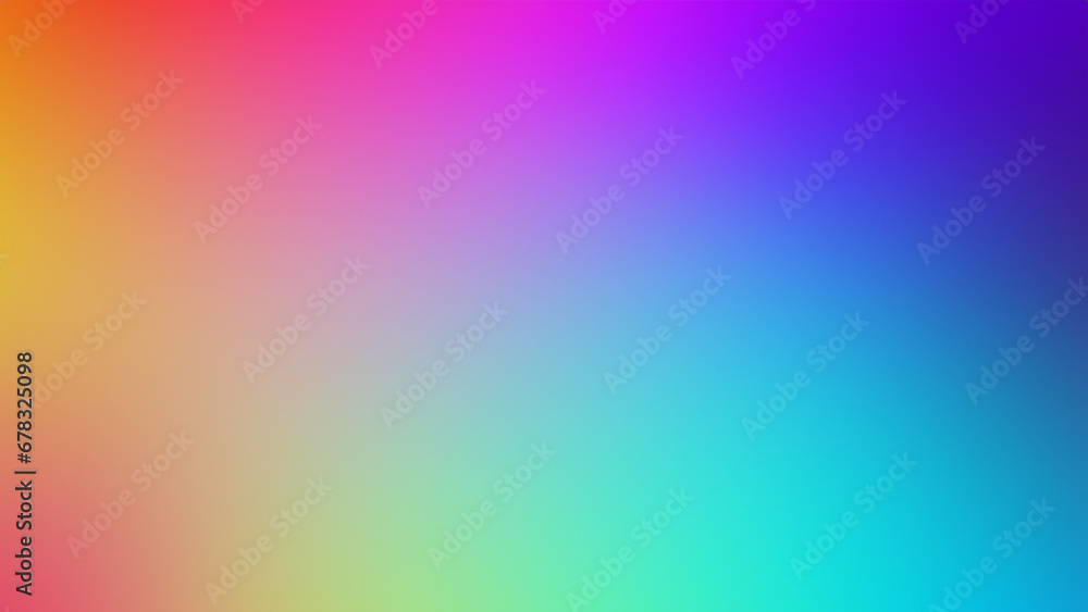 Abstract bright colored background. Subtle abstract background, blurred gradient. Rainbow Colors, Bright pink, Yellow, Neon, Cobalt Blue, Light Blue, Green