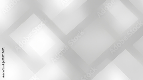 Subtle Abstract White and Grey Background with Pale Geometric Shapes Interlocking Depth photo