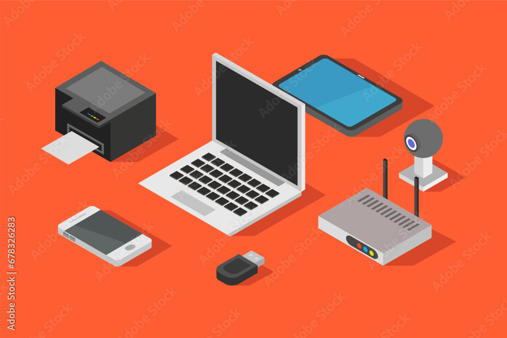 Isometric workplace Isometric workplace
