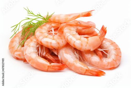 Fresh jumbo king shrimps. photo
