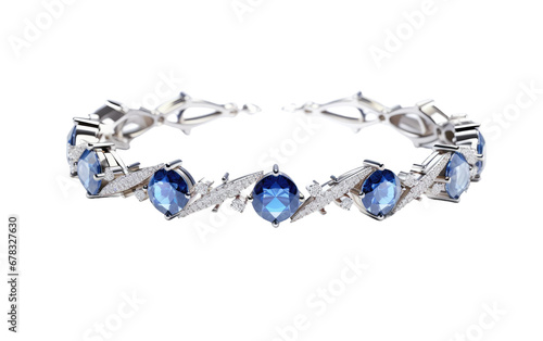 A Radiant Portrait of the Sapphire Starlight Bracelet on a Clear Surface or PNG Transparent Background.