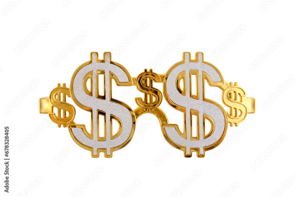 Dollar sign glasses isolated on white background Dollar sign glasses isolated on white background