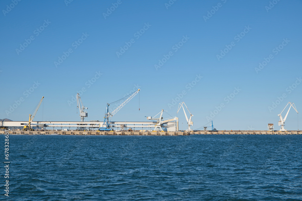 View of the industrial port of Manfredonia
