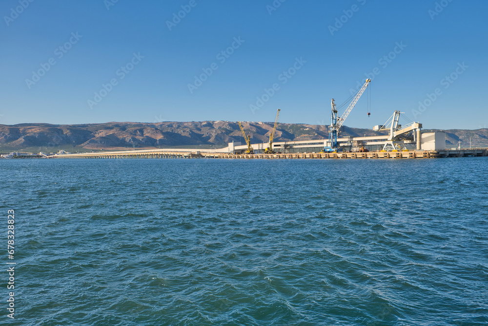 View of the industrial port of Manfredonia