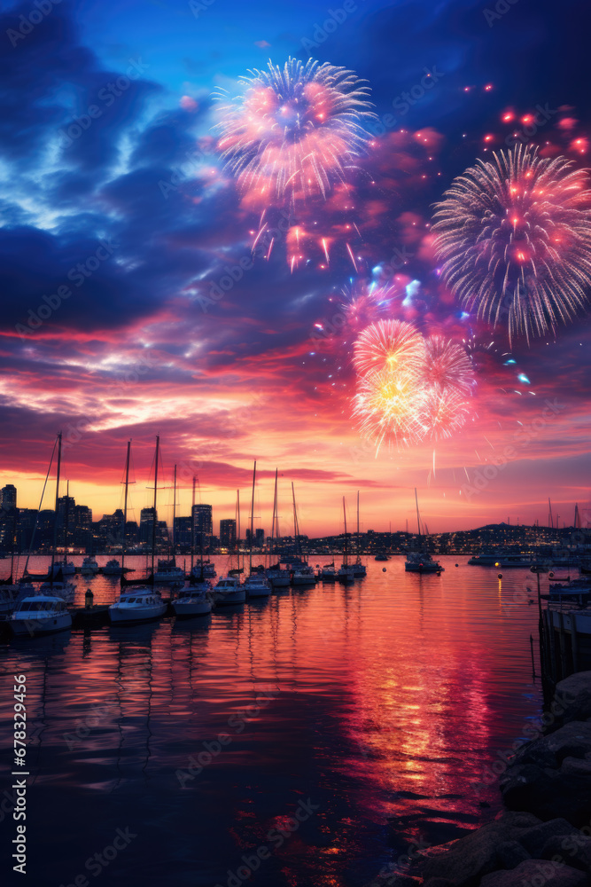 Feuerwerk am Hafen