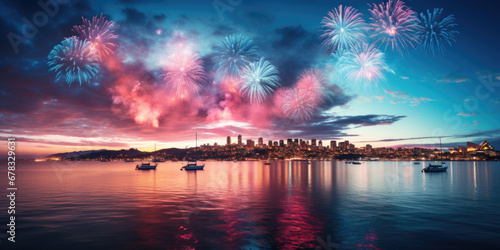 Feuerwerk am Hafen photo