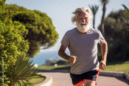ages man person jogging for healthy lifestyle in nature