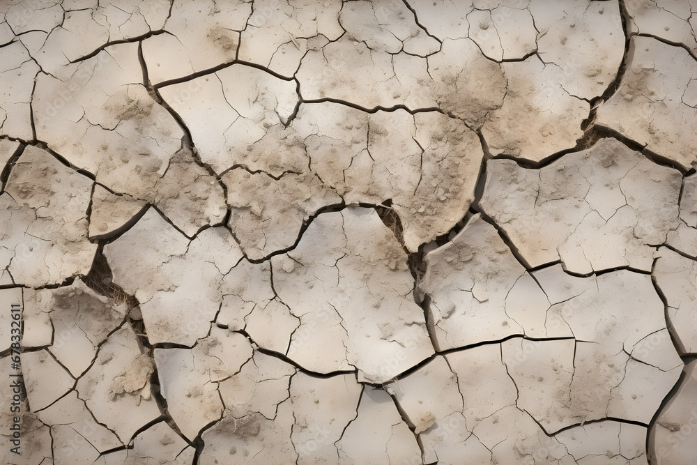 Cracked ground surface due to drought. AI generative Cracked ground surface due to drought. AI generative