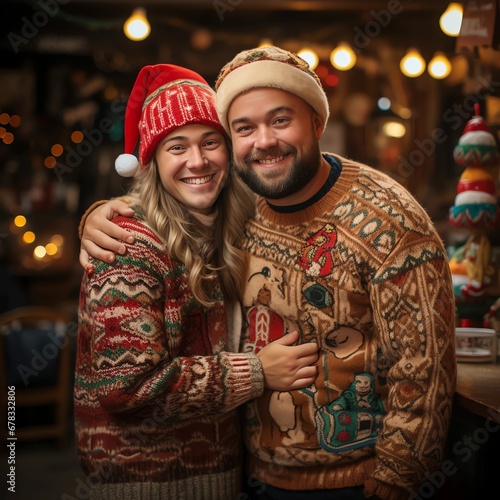 couple in winter clothes