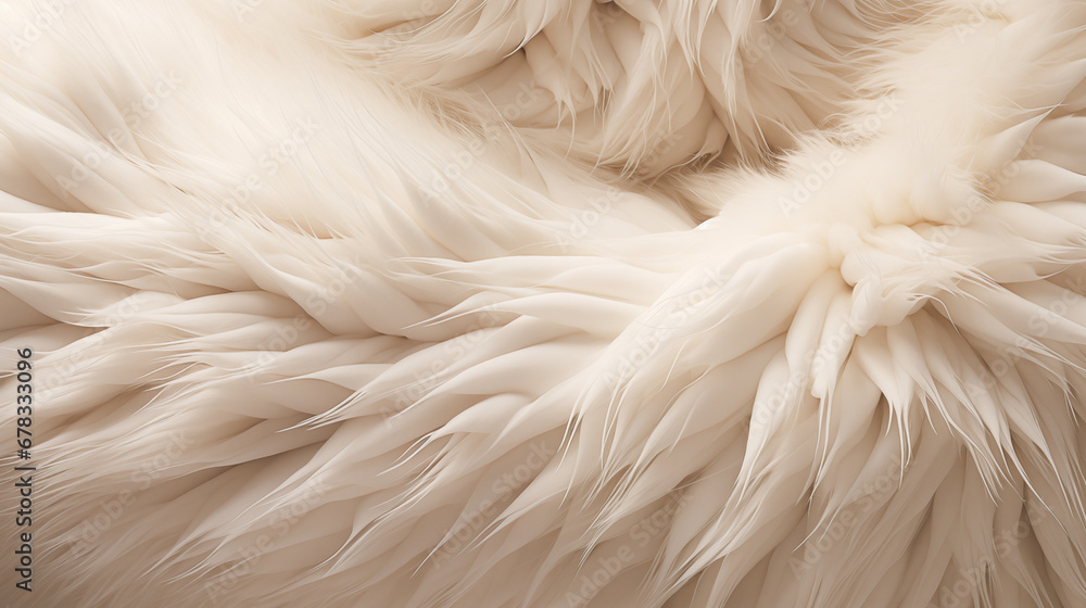 Intricate layers of abstract fur, with each strand blending seamlessly into a plush and inviting texture.