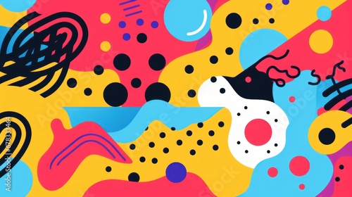 A colorful background with abstract shapes and colors