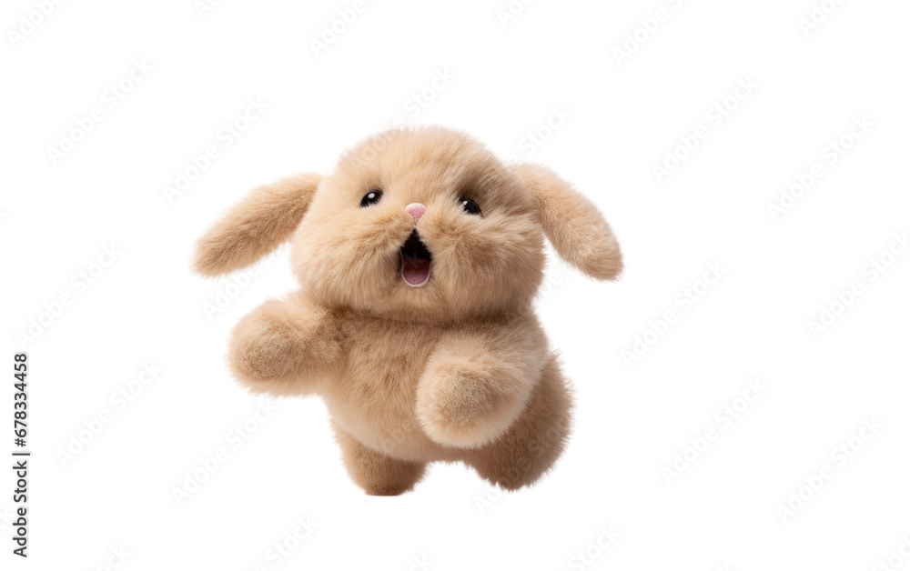 Soft Bouncing Bunny Plush Isolated On a Clear Surface or PNG Transparent Background. Soft Bouncing Bunny Plush Isolated On a Clear Surface or PNG Transparent Background.