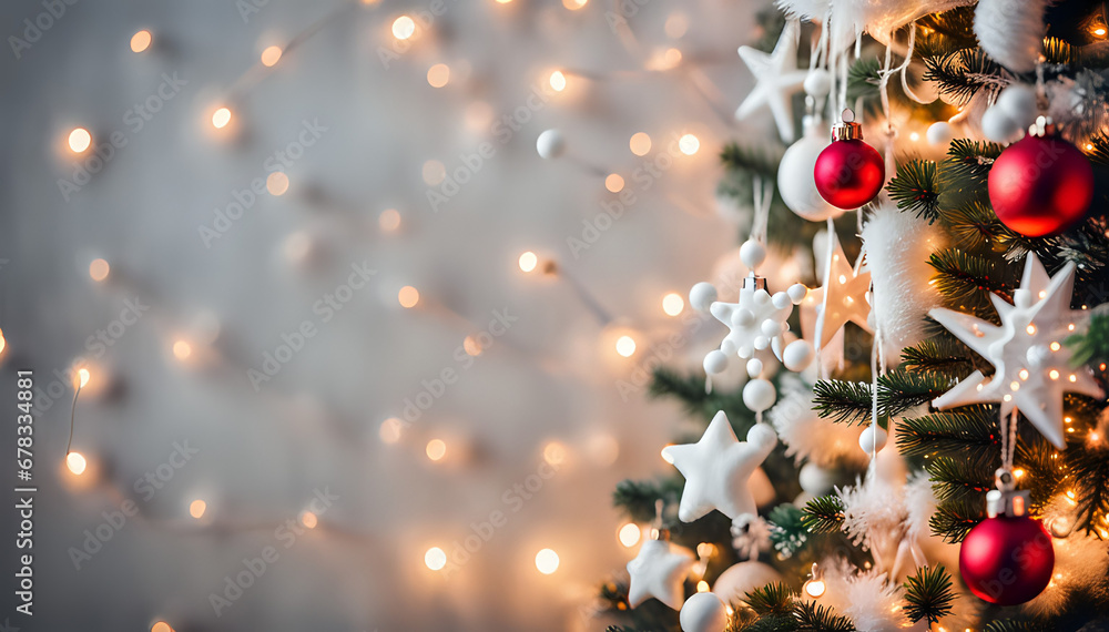 Fototapeta premium Christmas themed background, beautiful and atmospheric Xmas holidays scene