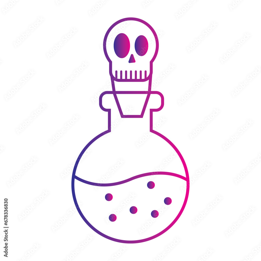 Isolated death potion on a bottle magic icon Vector Isolated death potion on a bottle magic icon Vector
